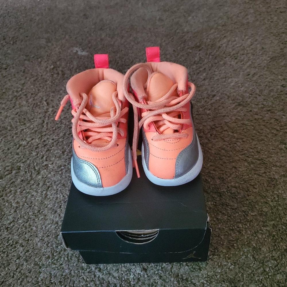 COPY - Jordan 12 Retro TD Pink/ White Hot Punch R…